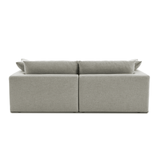 Modholic Duke 84" Deep Seat Sectional Sofa, 2 Seater, Gray