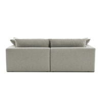 Modholic Duke 84" Deep Seat Sectional Sofa, 2 Seater, Gray