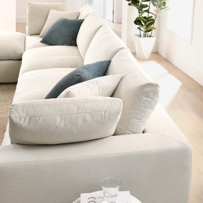 Haven Down Filled Overstuffed 5 Piece Plush Sectional Sofa Set