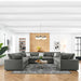 Haven Down Filled Overstuffed 8 Piece Sectional Sofa Set