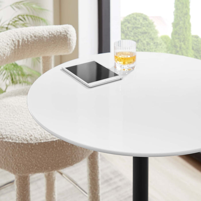 Tulip 28" Bar Table With Black Base