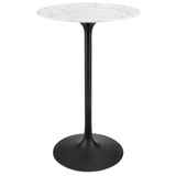 Tulip 28" Bar Table With Black Base