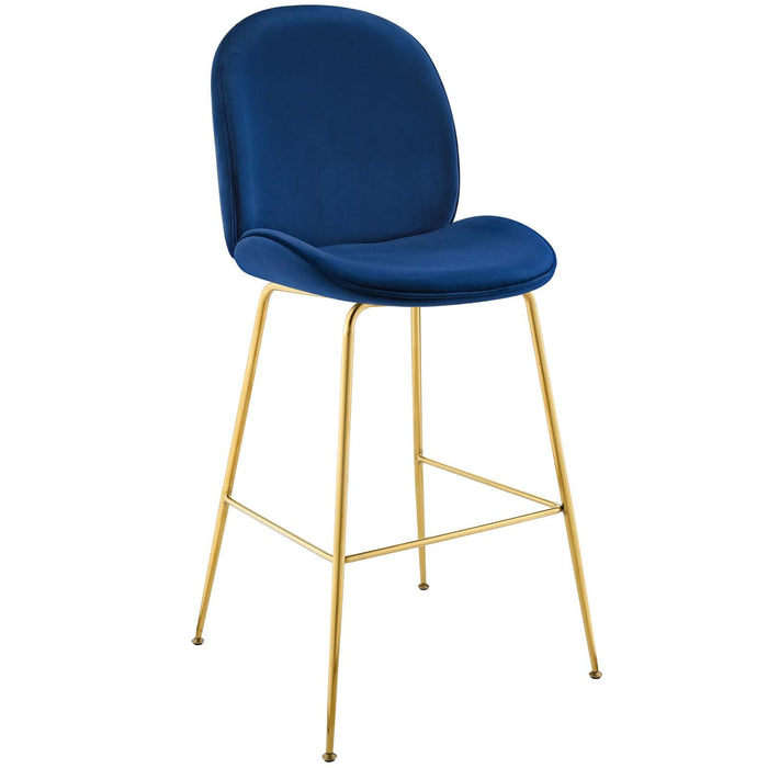 Scoop Gold Stainless Steel Leg Bar Stool