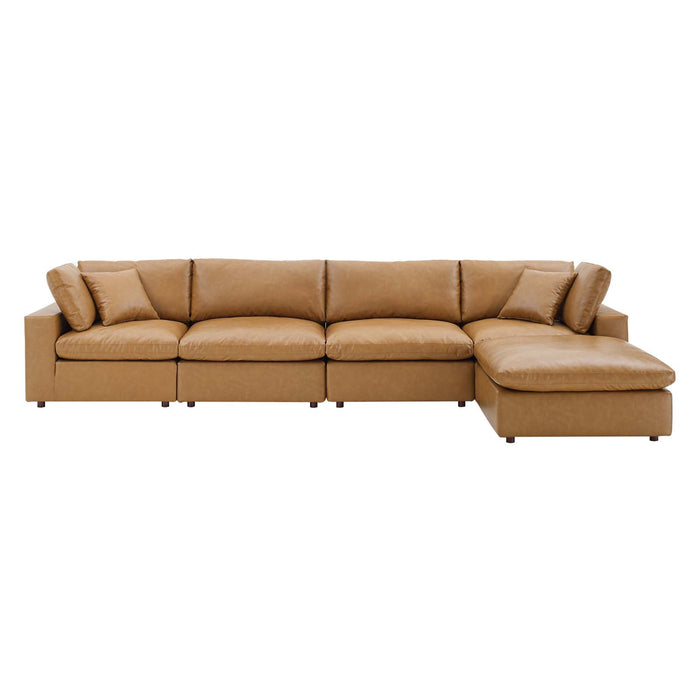 Haven Vegan Leather 5-Piece Sectional Sofa