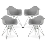 Eiffel Armchair With Steel Legs