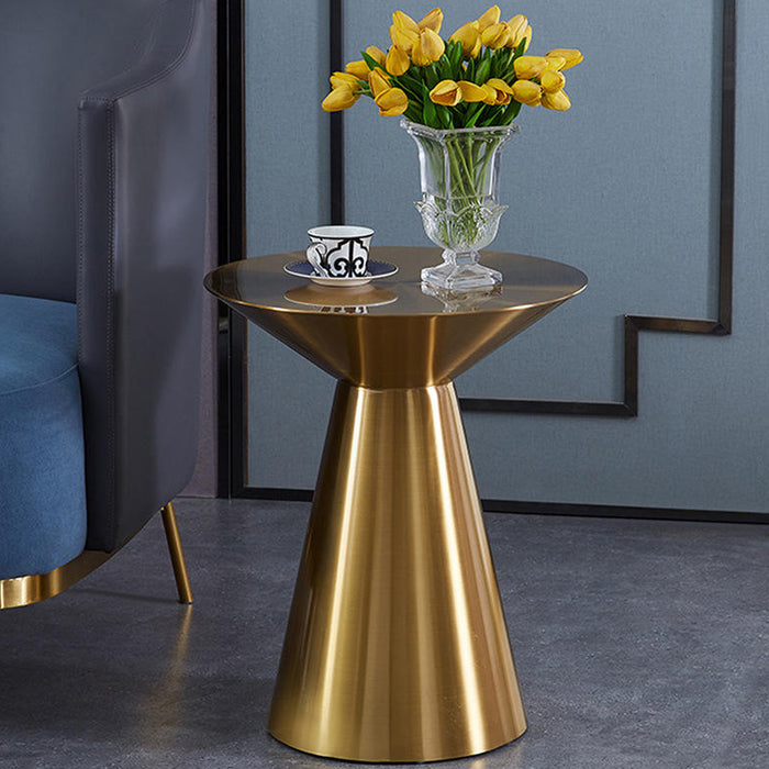 Hourglass Side Table, Gold