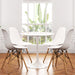 Tulip 32" Marble Dining Table & Eiffel Chairs Set