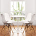 Tulip 32" Marble Dining Table & Eiffel Chairs Set