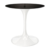 Modholic Tulip Fiberglass Dining Table, Round White Base