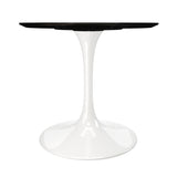 Modholic Tulip Fiberglass Dining Table, Round White Base