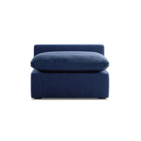 Modholic Haven 3 Seater Sectional Sofa With Ottoman, Navy Blue