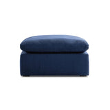 Modholic Haven 3 Seater Sectional Sofa With Ottoman, Navy Blue
