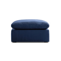 Modholic Haven 3 Seater Sectional Sofa With Ottoman, Navy Blue