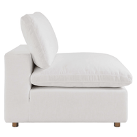 Modholic Haven 4 Seater Sectional Sofa With Ottoman, White
