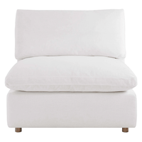 Modholic Haven 4 Seater Sectional Sofa With Ottoman, White