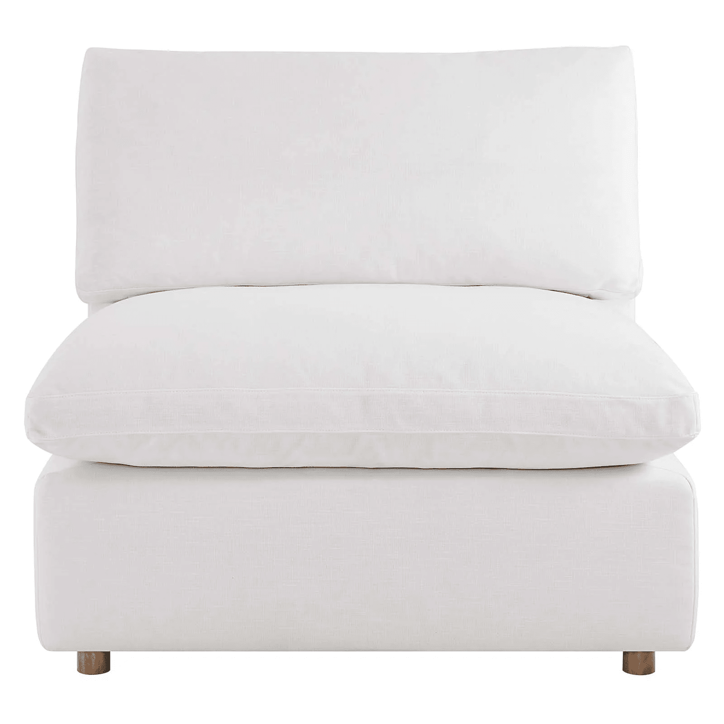 Modholic Haven 4 Seater Sectional Sofa With Ottoman, White