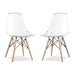 Eiffel Acrylic Side Chair  Woodleg  Clear