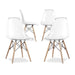 LeisureMod Dover Kitchen & Dining Chair With Eiffel Wood Legs