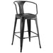 Promenade with Metal Seat Bar Stool with Arms