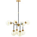Ambition Amber Glass And Antique Brass Pendant Chandelier