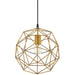 Rarity Geometric Decagon-Shaped Brass Pendant Light
