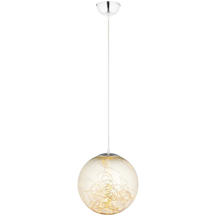 Fairy Amber Glass Globe Ceiling Light Pendant Chandelier
