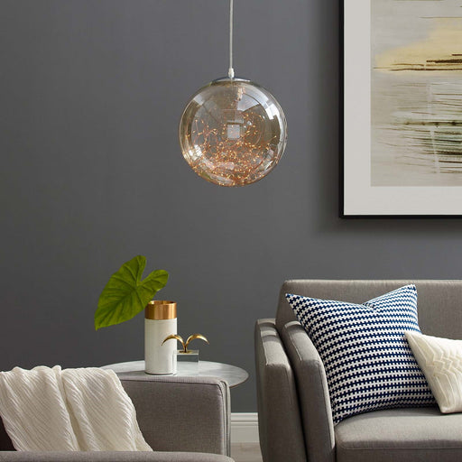 Fairy Amber Glass Globe Ceiling Light Pendant Chandelier