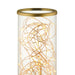 Adore Cylindrical-Shaped Clear Glass And Brass Table Lamp