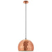 Dimple Bell-Shaped Rose Gold Pendant Light