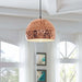 Dimple Bell-Shaped Rose Gold Pendant Light