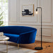 Element Transparent Glass Glass and Metal Floor Lamp