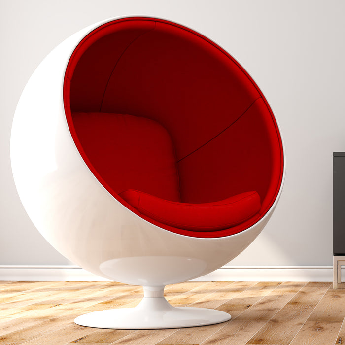 Globe Chair, Red- Bubble chair
