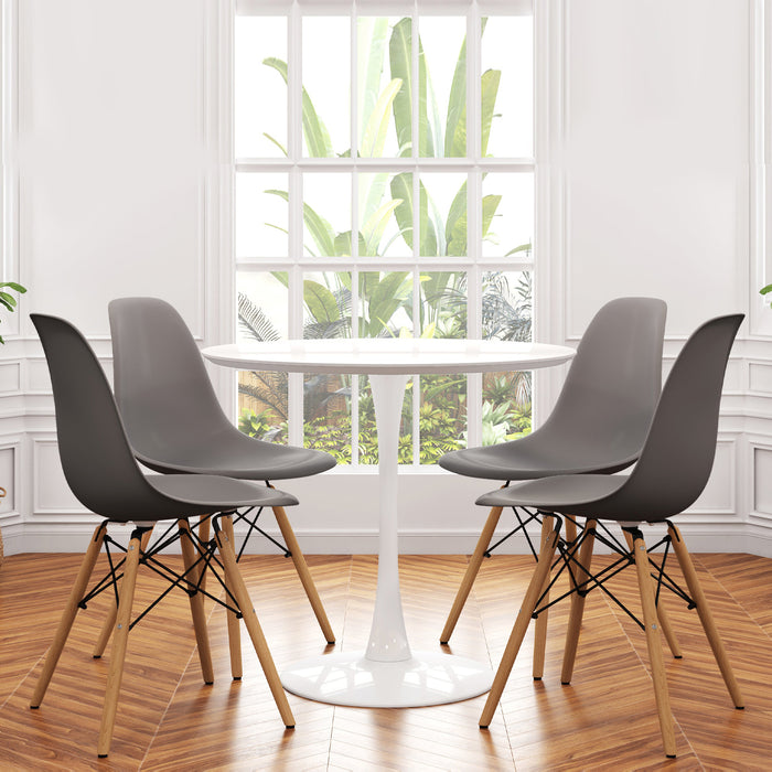 Tulip 36" Round Wood Dining Table Set