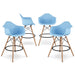 Set of 4  Eiffel 28" Counter Height Stool  Blue