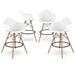 Set of 4 Eiffel 28" Counter Height Stool White