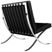 Pavilion Chair, Black Italian Leather