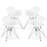 Eiffel Armchair With Steel Legs