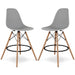 2xhome Eiffel Style Modern Mid Century ArmlessNatural Wood Legs