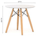 Kids Wood Top White Playroom Table