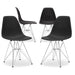 Eiffel Chair With Steel Legs, Black