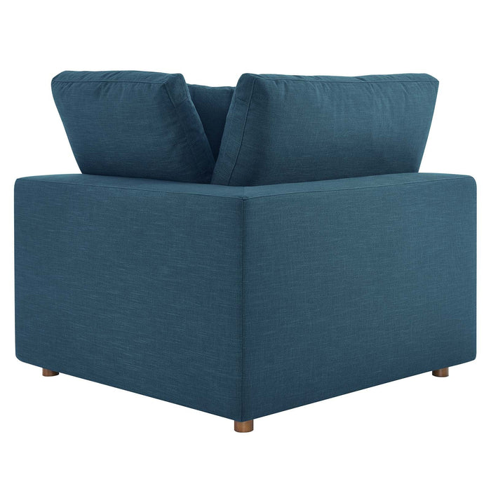 Commix Down Filled Overstuffed 5 Piece Sectional Sofa Set Azure