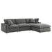 Feather 4 Seater Sectional Sofa With Ottoman