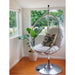 Hanging Bubble Chair With Stand - White Cushions
