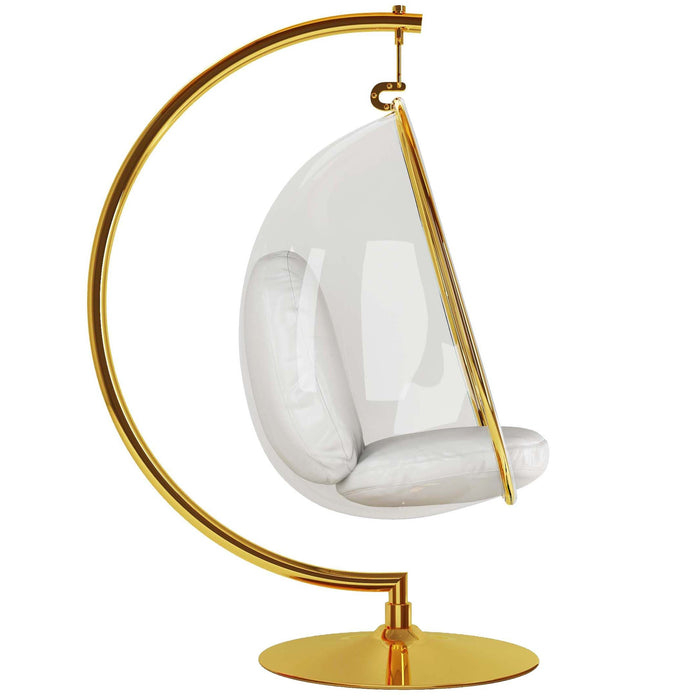 Hanging Bubble Chair Stand, Gold