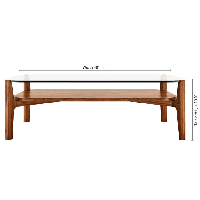 Rimdoc Rectangle Coffee Table, Walnut