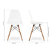 Tulip 32" Fiberglass Dining Table & Wood Leg Chairs Set