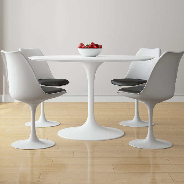 White Modern Dining Tulip Table - Lacquer - Various Sizes - 48"