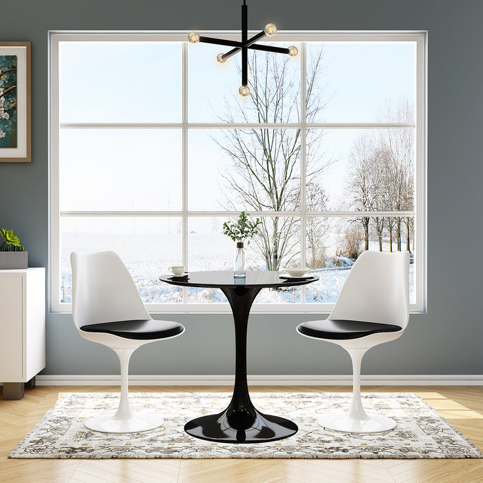 Tulip Round Fiberglass Top Dining Table