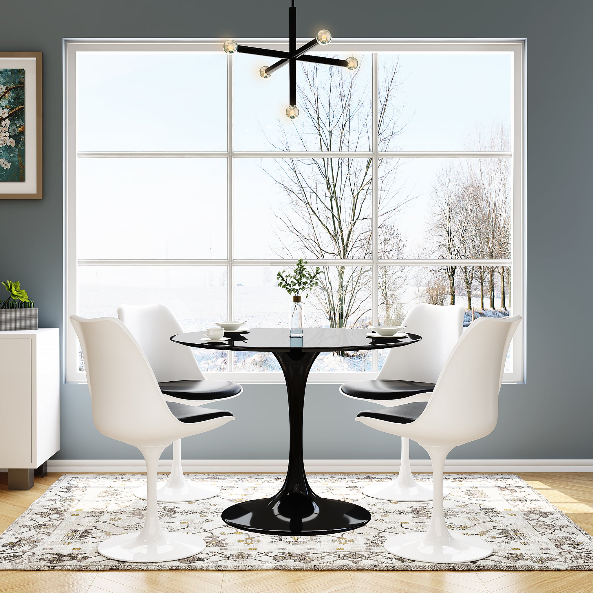 Modholic Tulip Fiberglass Dining Table, Round