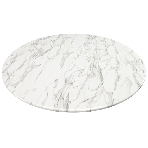 Eero Saarinen Tulip 40" Round Marble Top Dining Table With Gold Base